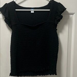 Old Navy Smocked Black Women's Top Size XL